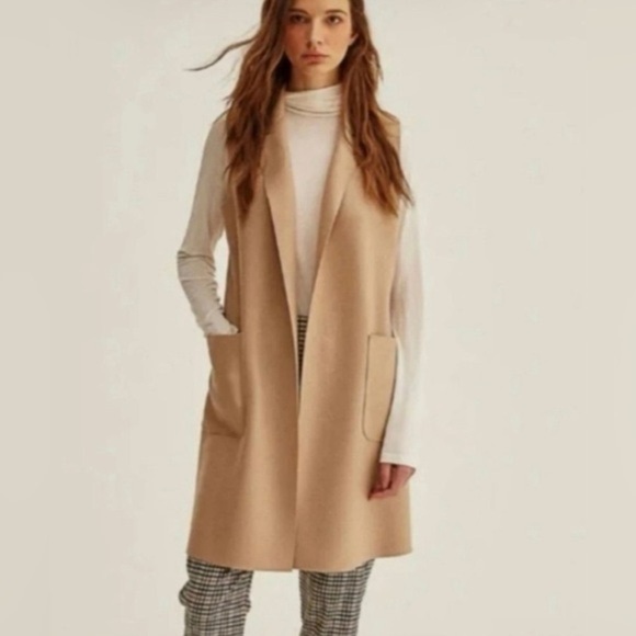 Joie Jackets & Blazers - Joie Camel Sleeveless Vest Longline XL